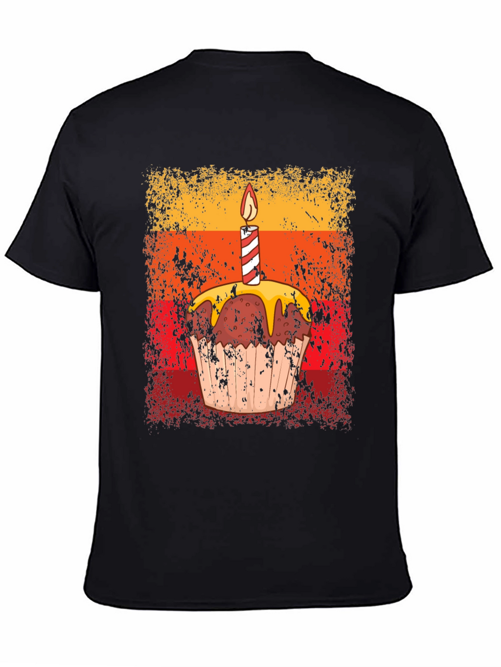 Birthday Cupcake Graphic Tee - Novelty T-Shirt