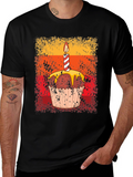 Birthday Cupcake Graphic Tee - Novelty T-Shirt