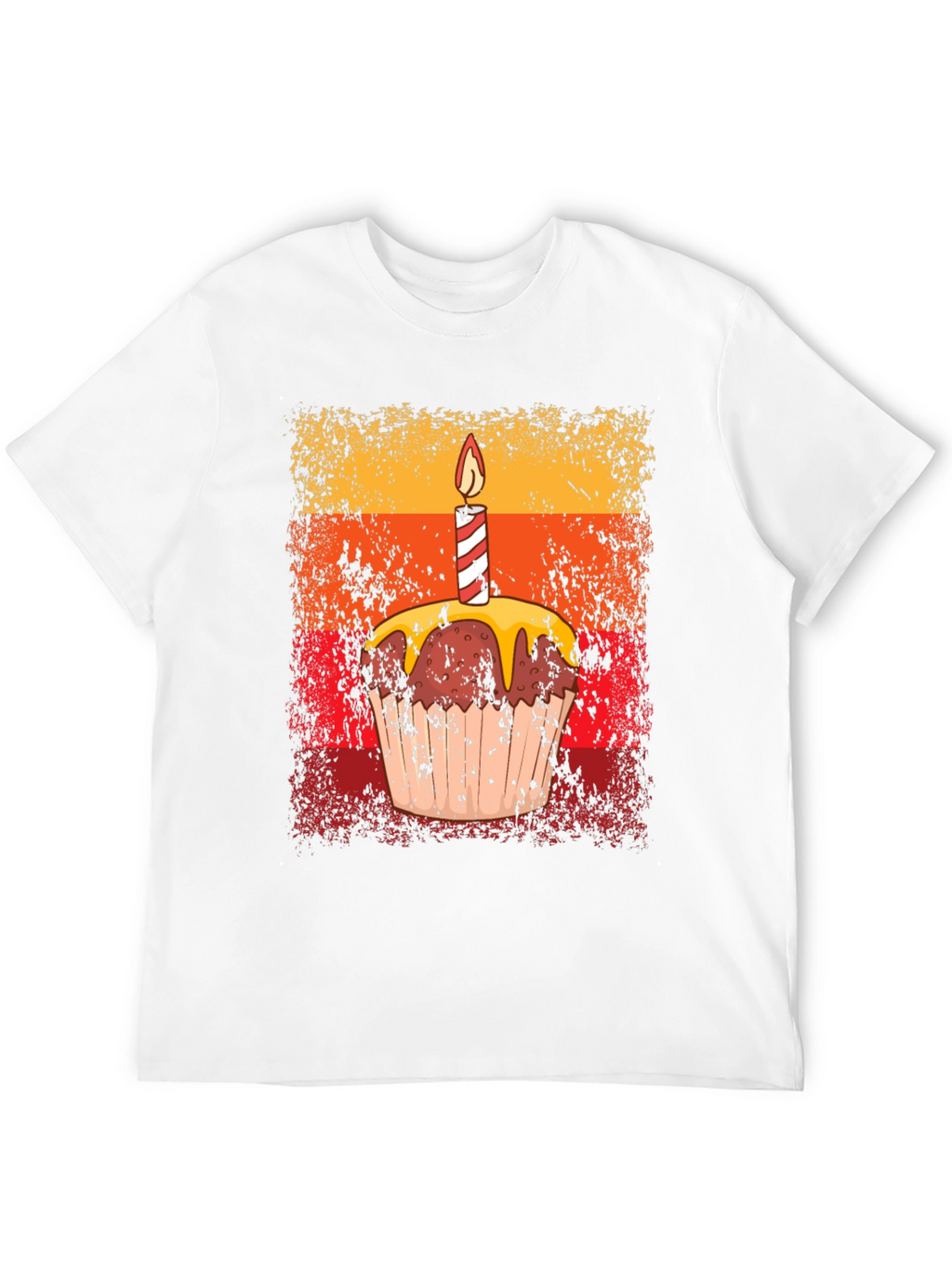 Birthday Cupcake Graphic Tee - Novelty T-Shirt