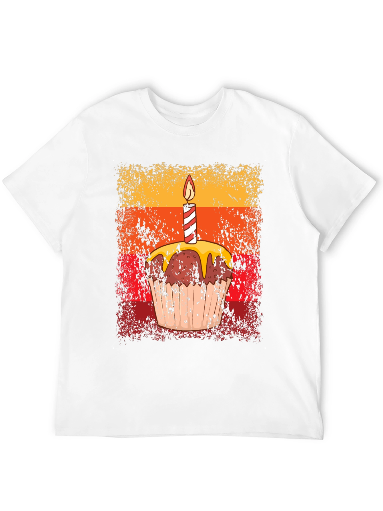 Birthday Cupcake Graphic Tee - Novelty T-Shirt