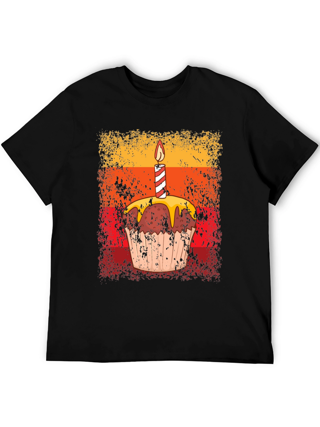 Birthday Cupcake Graphic Tee - Novelty T-Shirt