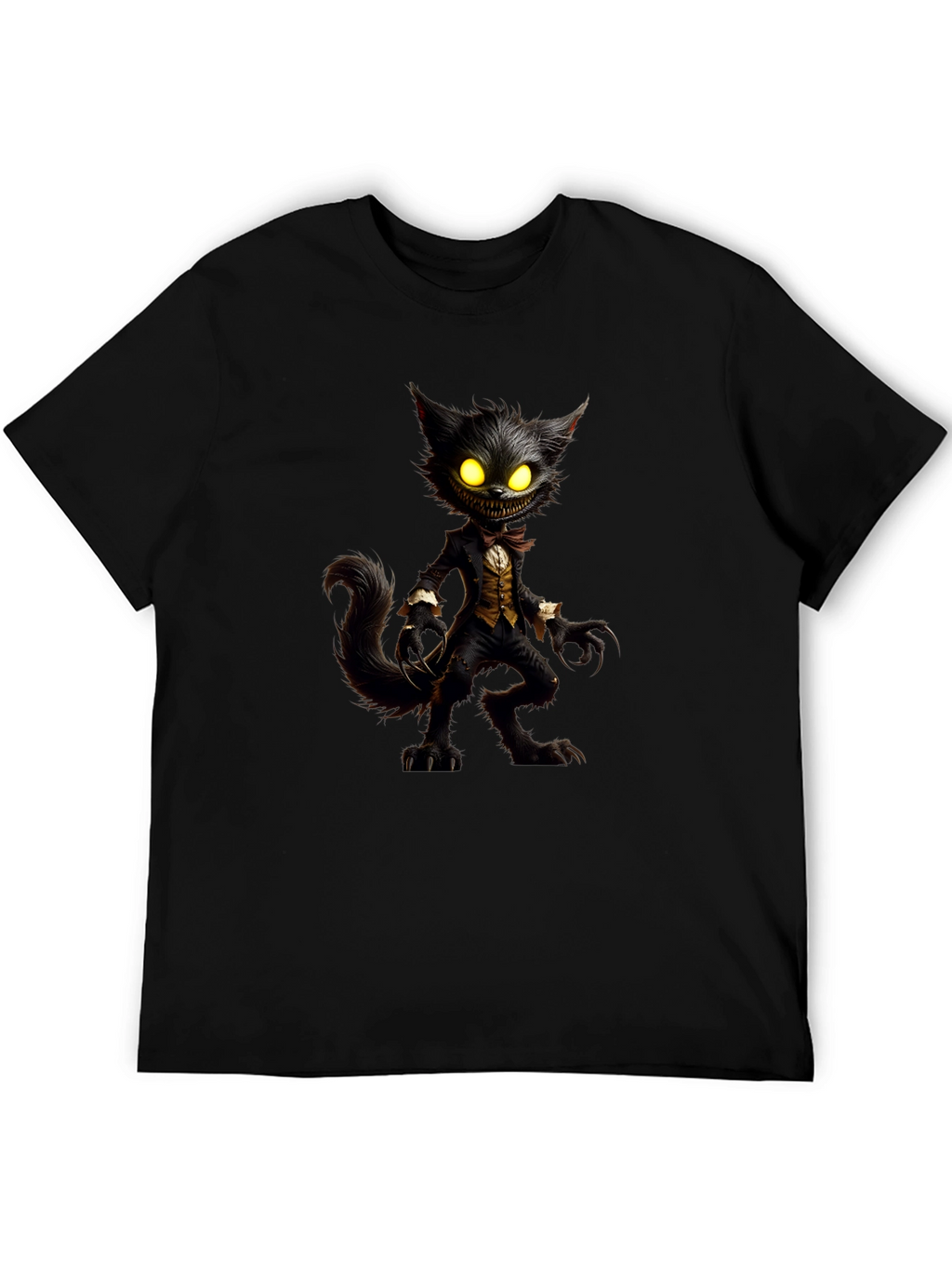 Creepy Cat T-Shirt - Unique Graphic Tee