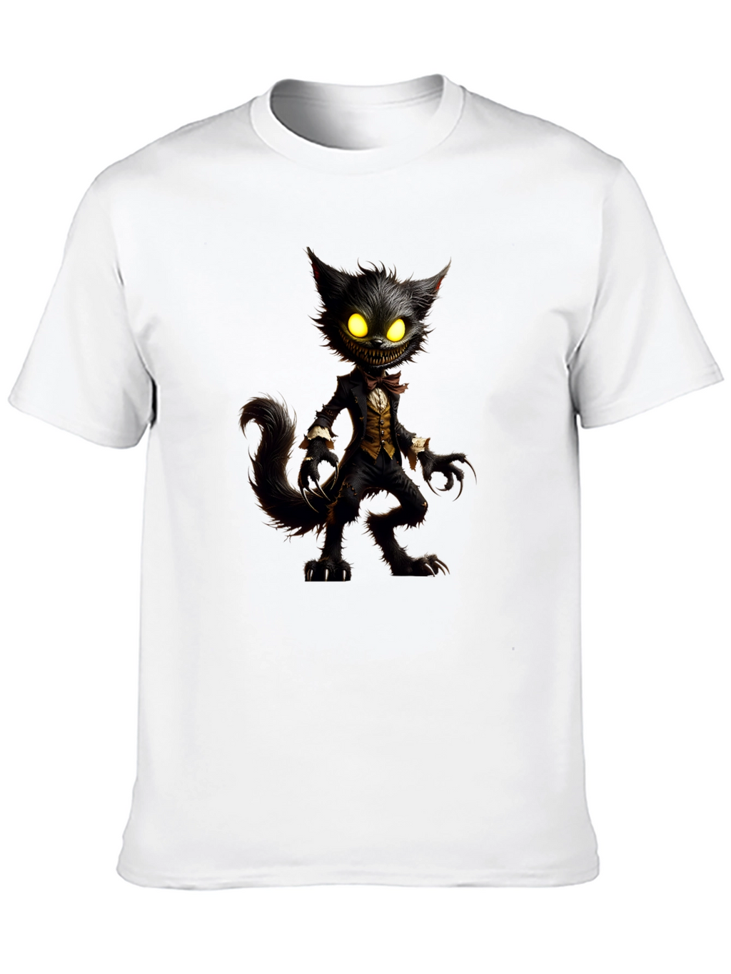 Creepy Cat T-Shirt - Unique Graphic Tee
