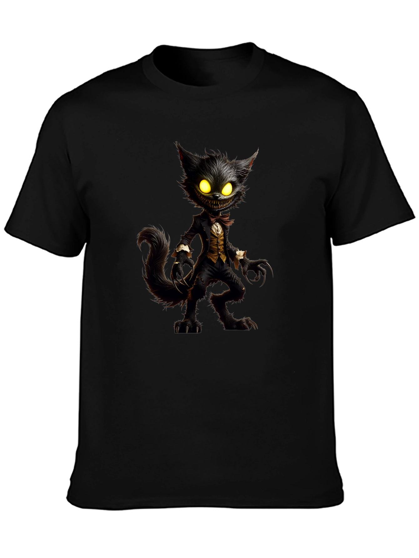 Creepy Cat T-Shirt - Unique Graphic Tee