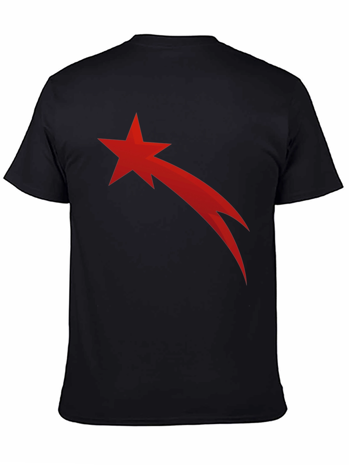 Red Comet Star Black T-Shirt