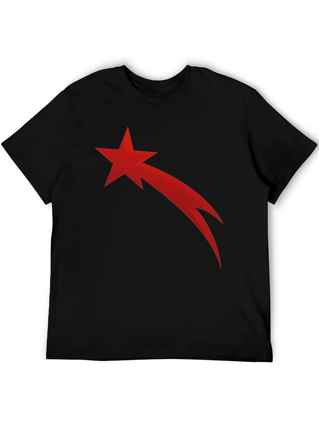 Red Comet Star Black T-Shirt