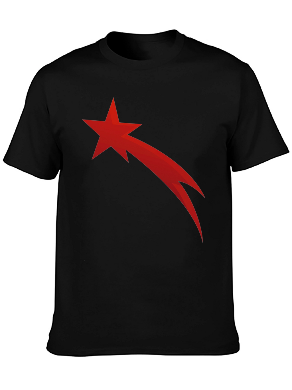 Red Comet Star Black T-Shirt
