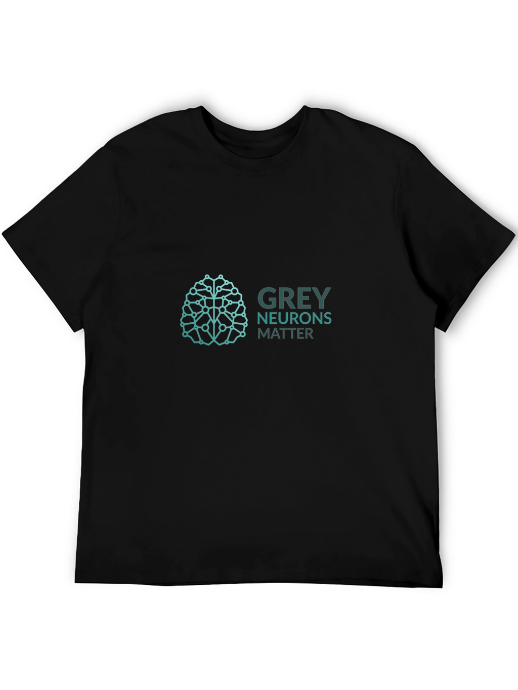 Grey Neurons Matter Graphic T-Shirt - Black