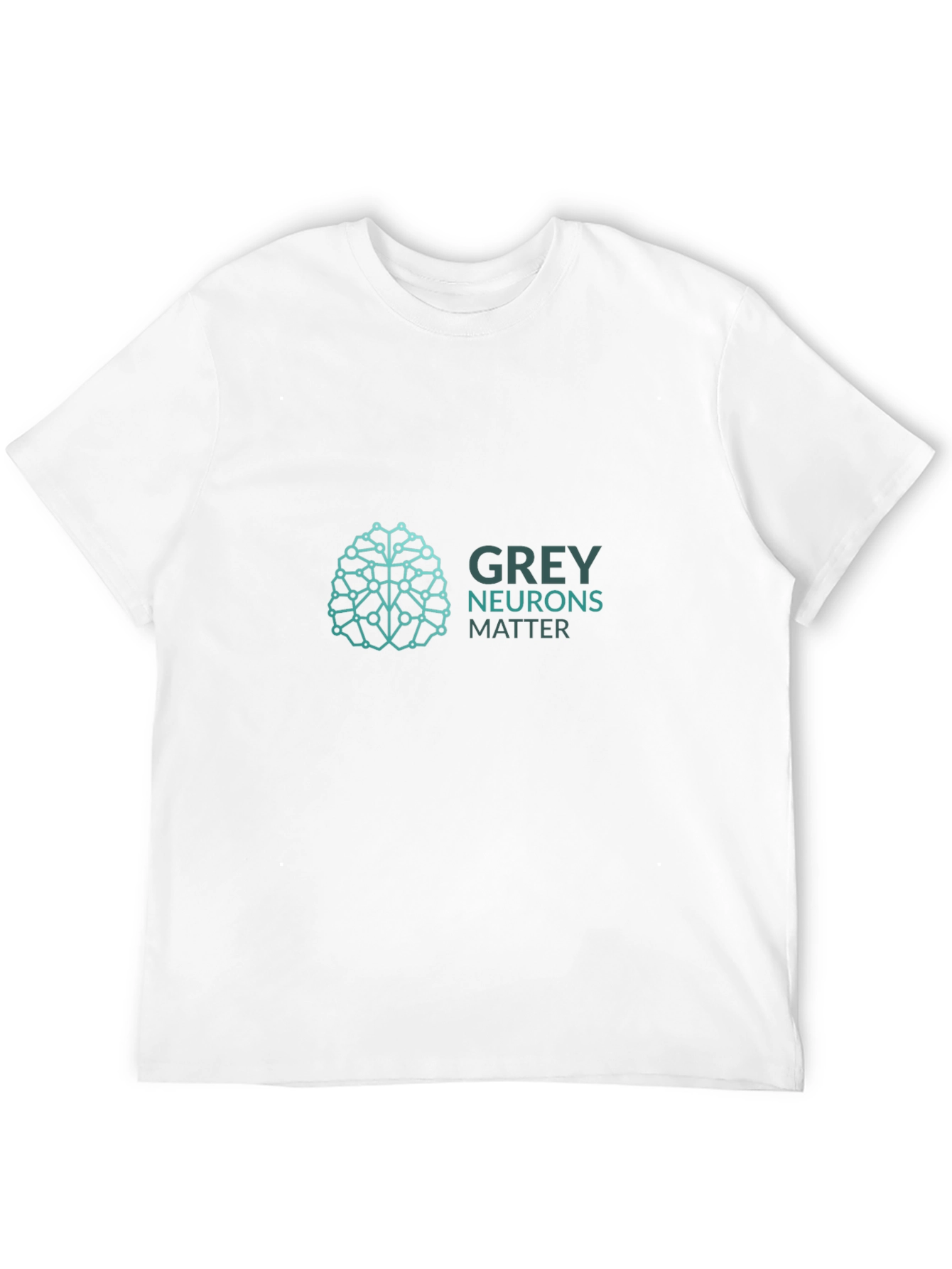Grey Neurons Matter Graphic T-Shirt - Black