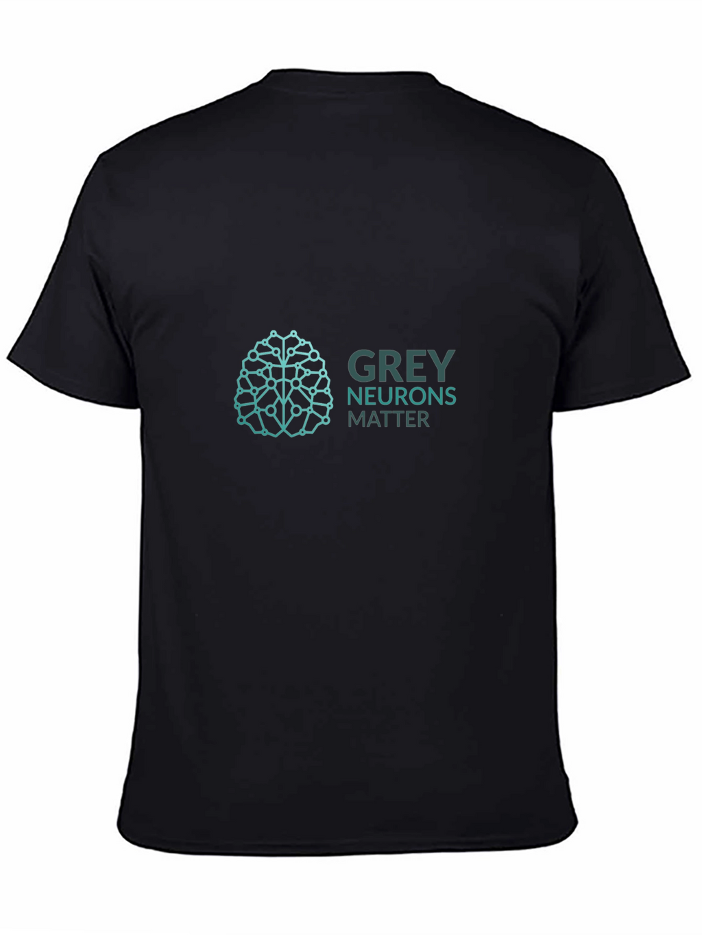 Grey Neurons Matter Graphic T-Shirt - Black