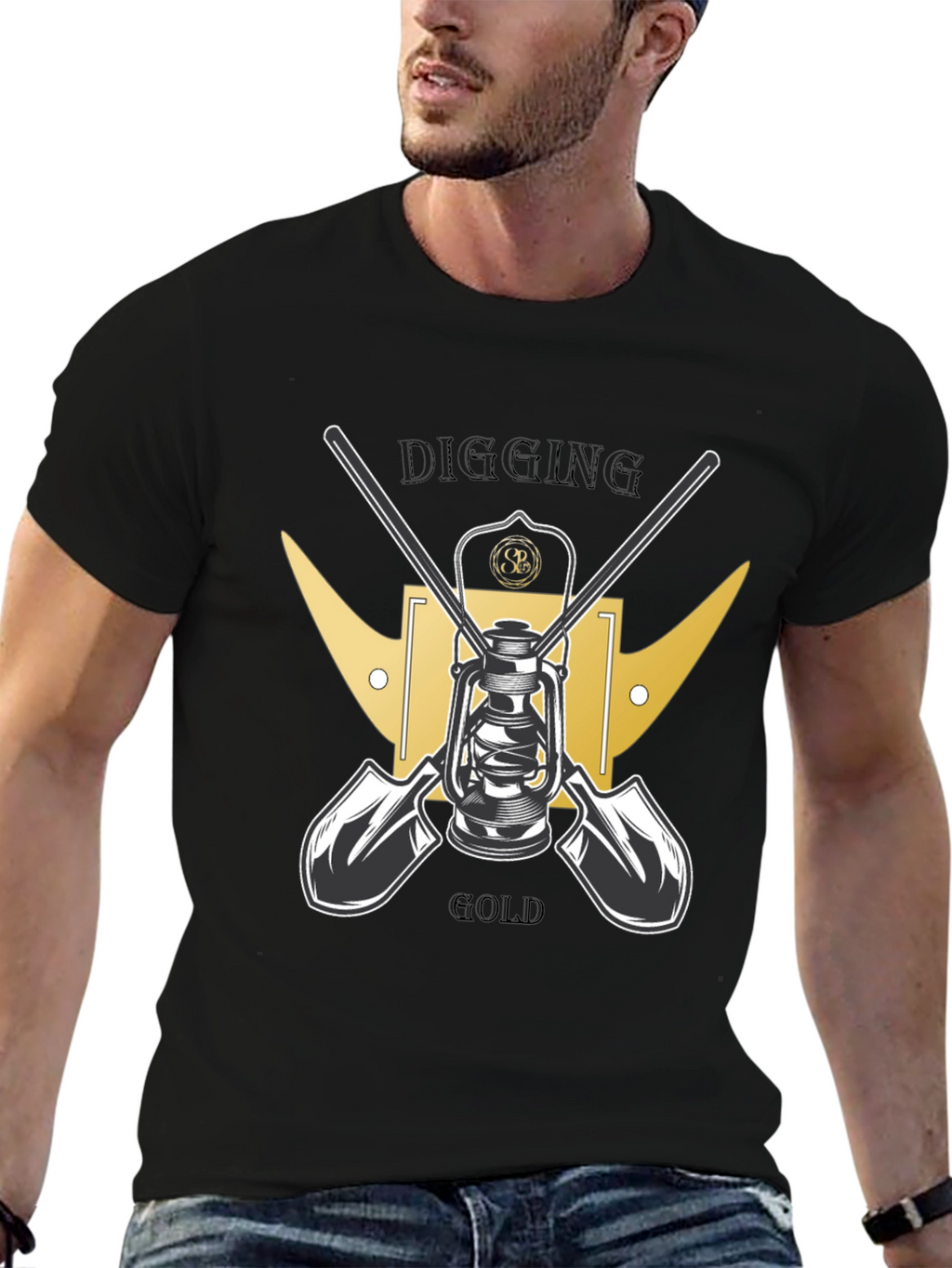 Digging for Gold Black T-Shirt