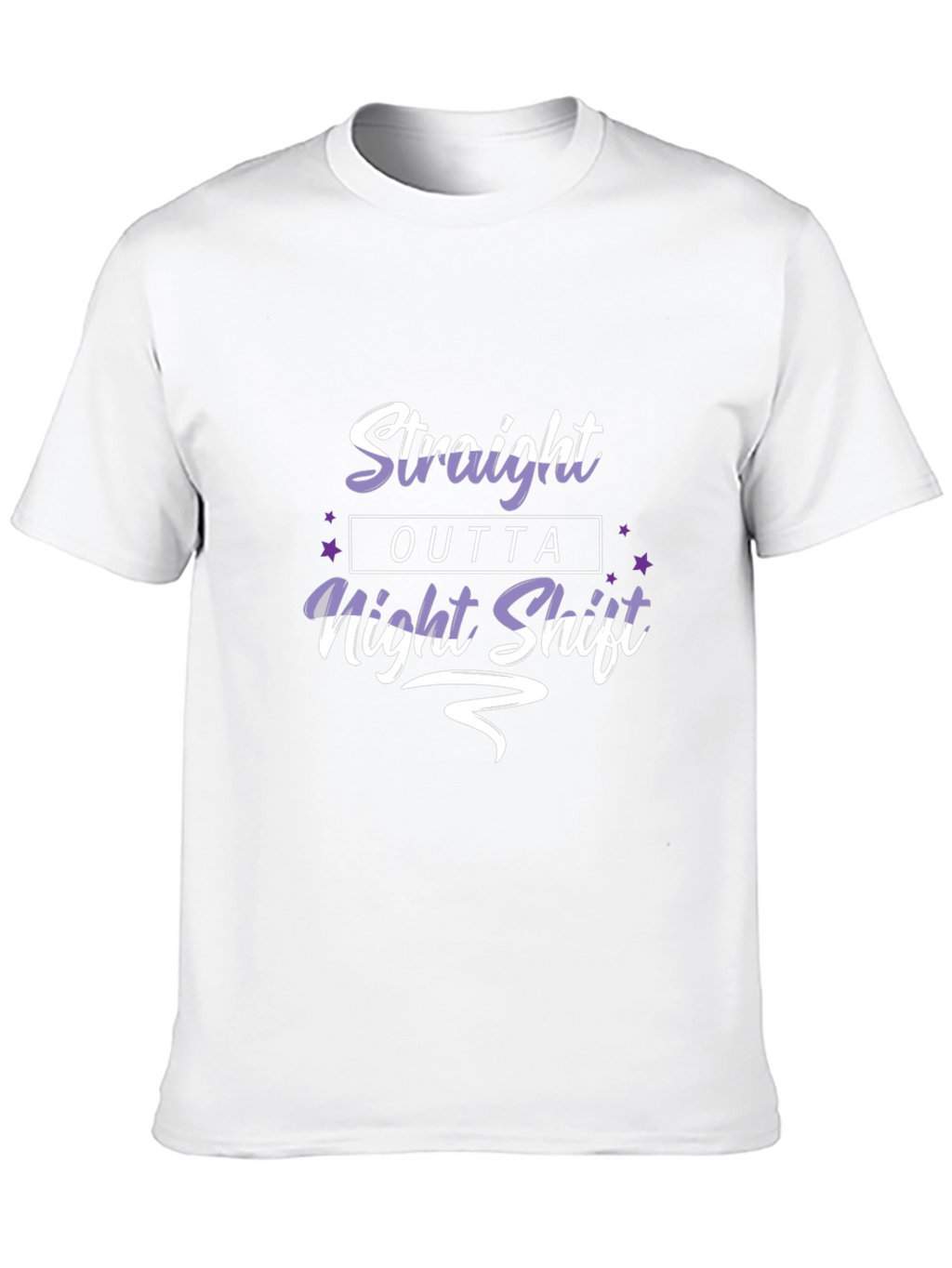 Straight Outta Night Shift Black Graphic Tee