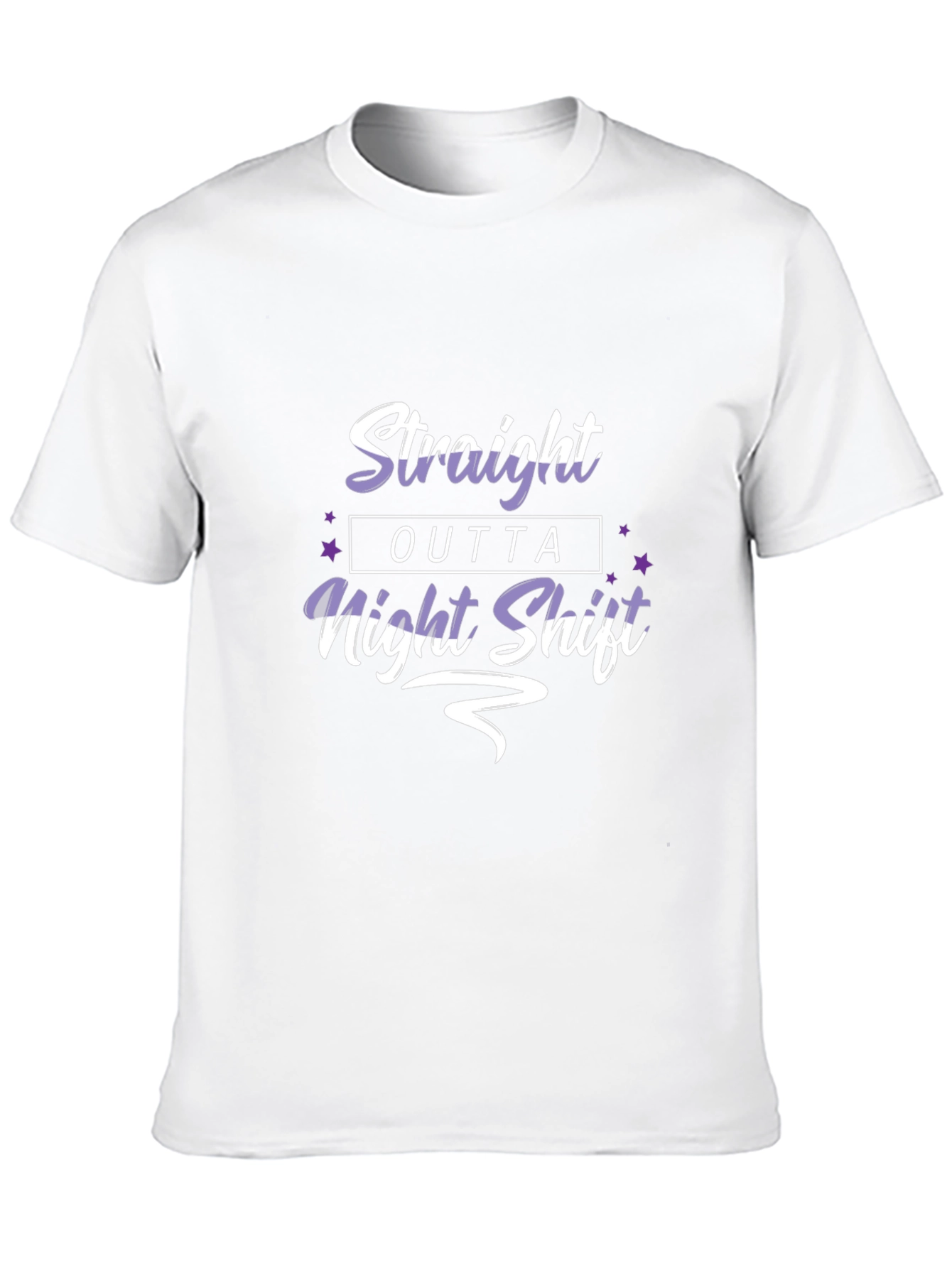 Straight Outta Night Shift Black Graphic Tee