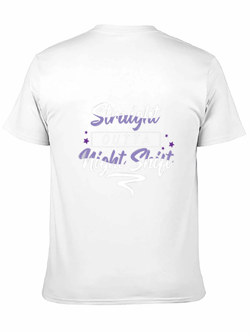Straight Outta Night Shift Black Graphic Tee