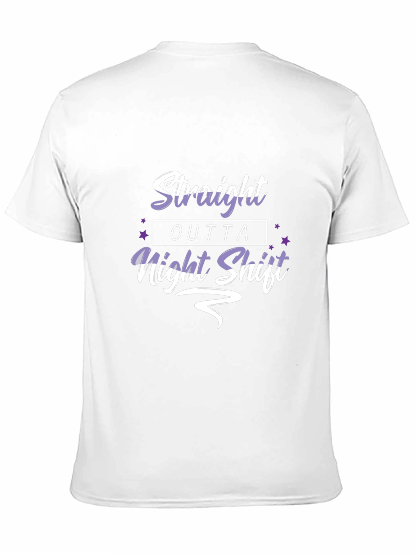 Straight Outta Night Shift Black Graphic Tee