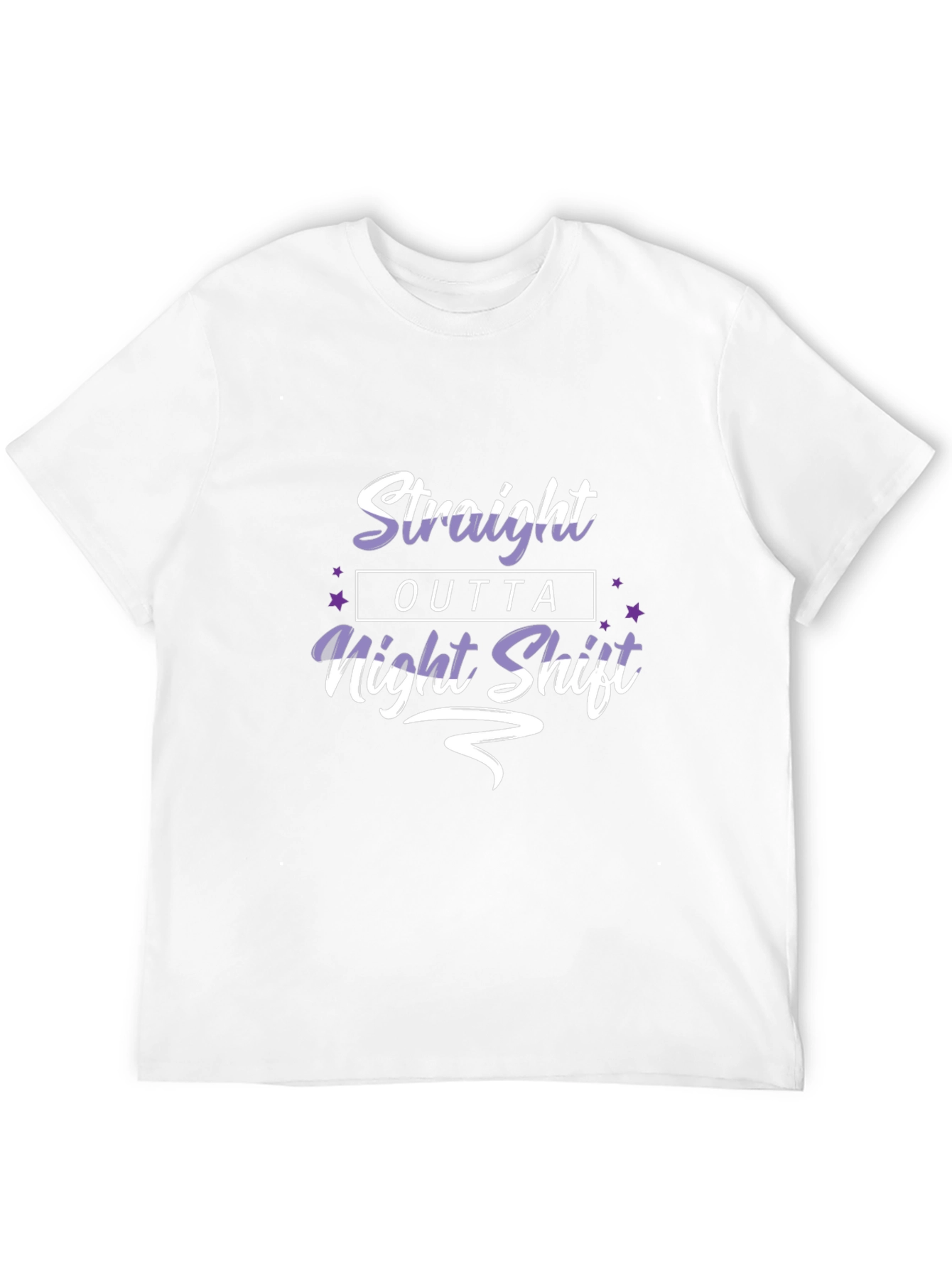 Straight Outta Night Shift Black Graphic Tee