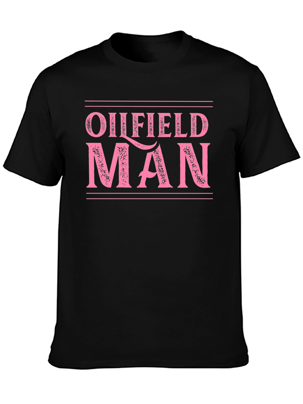 Oilfield Man Graphic Tee - Black Cotton T-Shirt