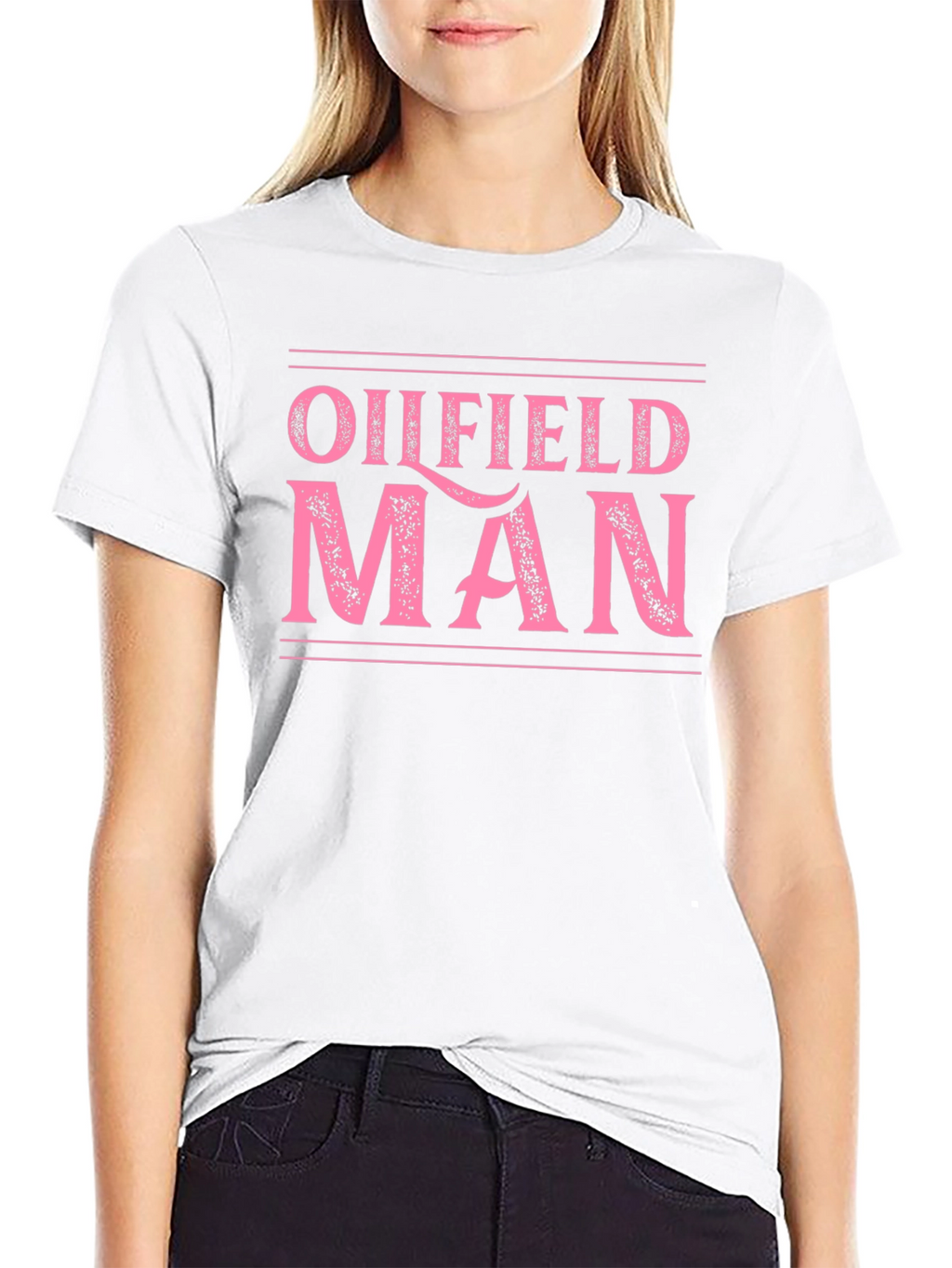 Oilfield Man Graphic Tee - Black Cotton T-Shirt