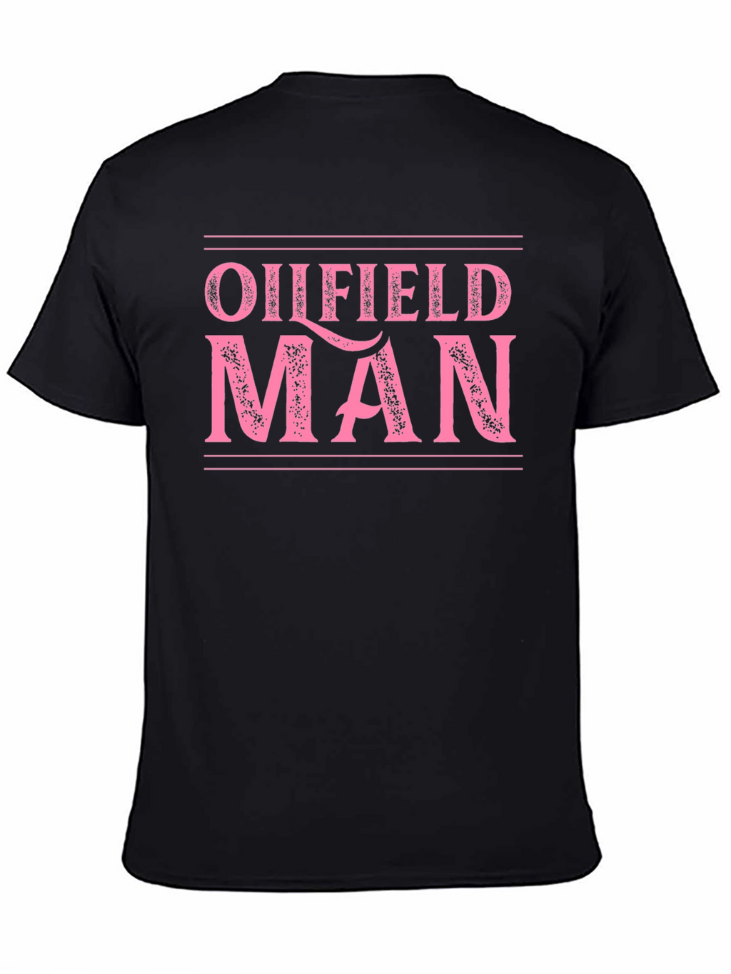 Oilfield Man Graphic Tee - Black Cotton T-Shirt