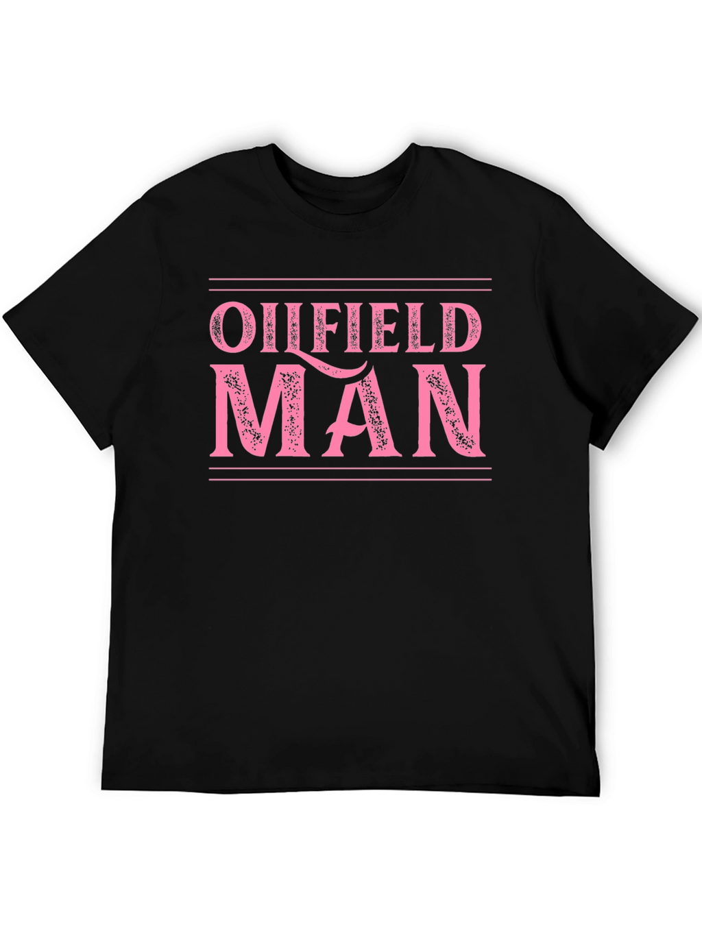 Oilfield Man Graphic Tee - Black Cotton T-Shirt