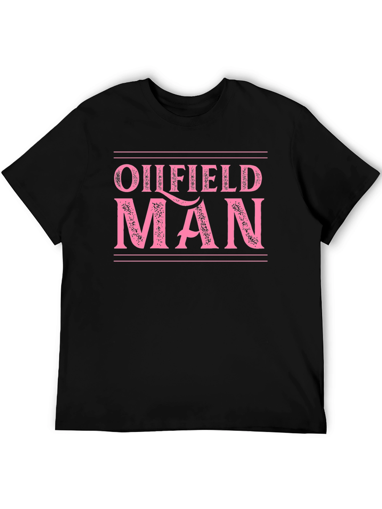 Oilfield Man Graphic Tee - Black Cotton T-Shirt