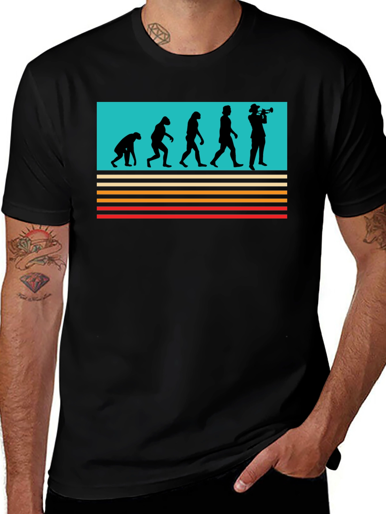 Evolution Trumpet T-Shirt - Black