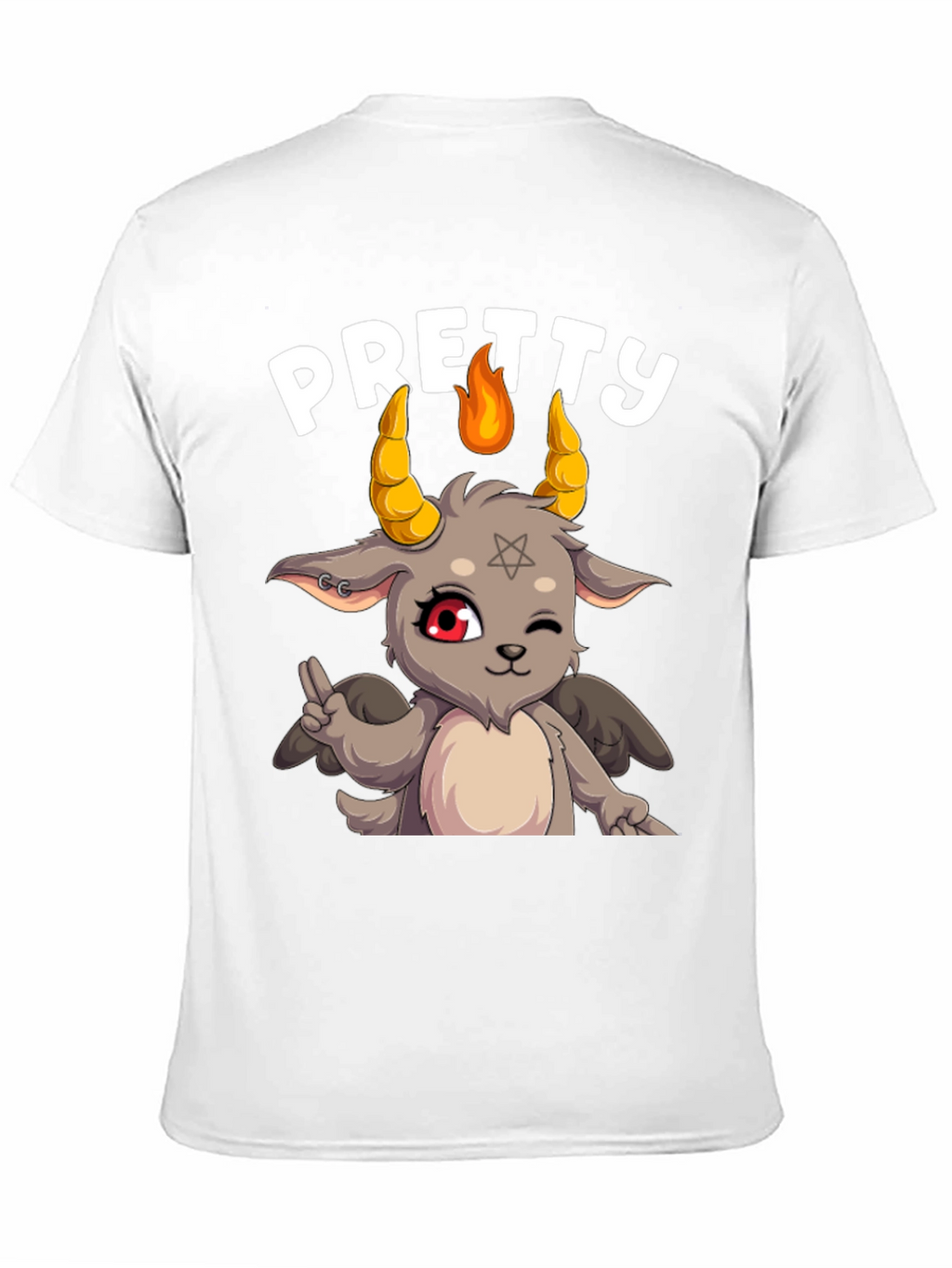 Pretty Baphomet Graphic Tee - Cute Satanic Goat T-Shirt