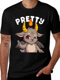 Pretty Baphomet Graphic Tee - Cute Satanic Goat T-Shirt
