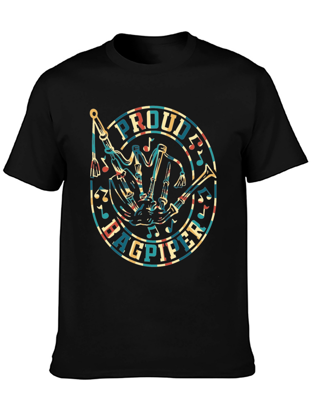 Proud Bagpiper T-Shirt - Unique Music Design