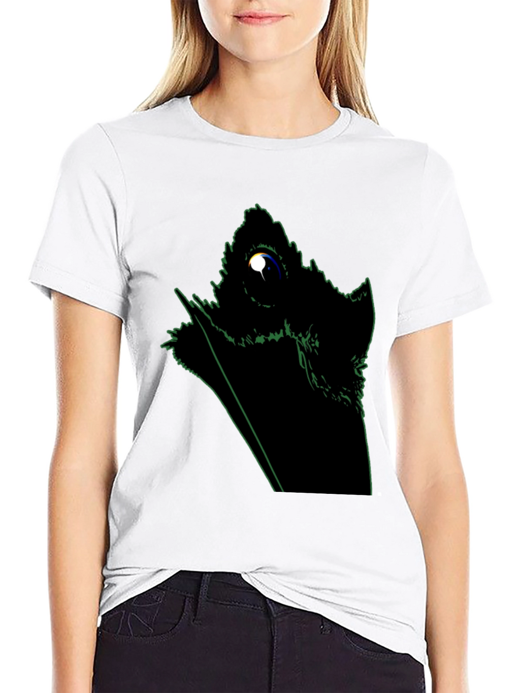 Abstract Raven Graphic Black T-Shirt