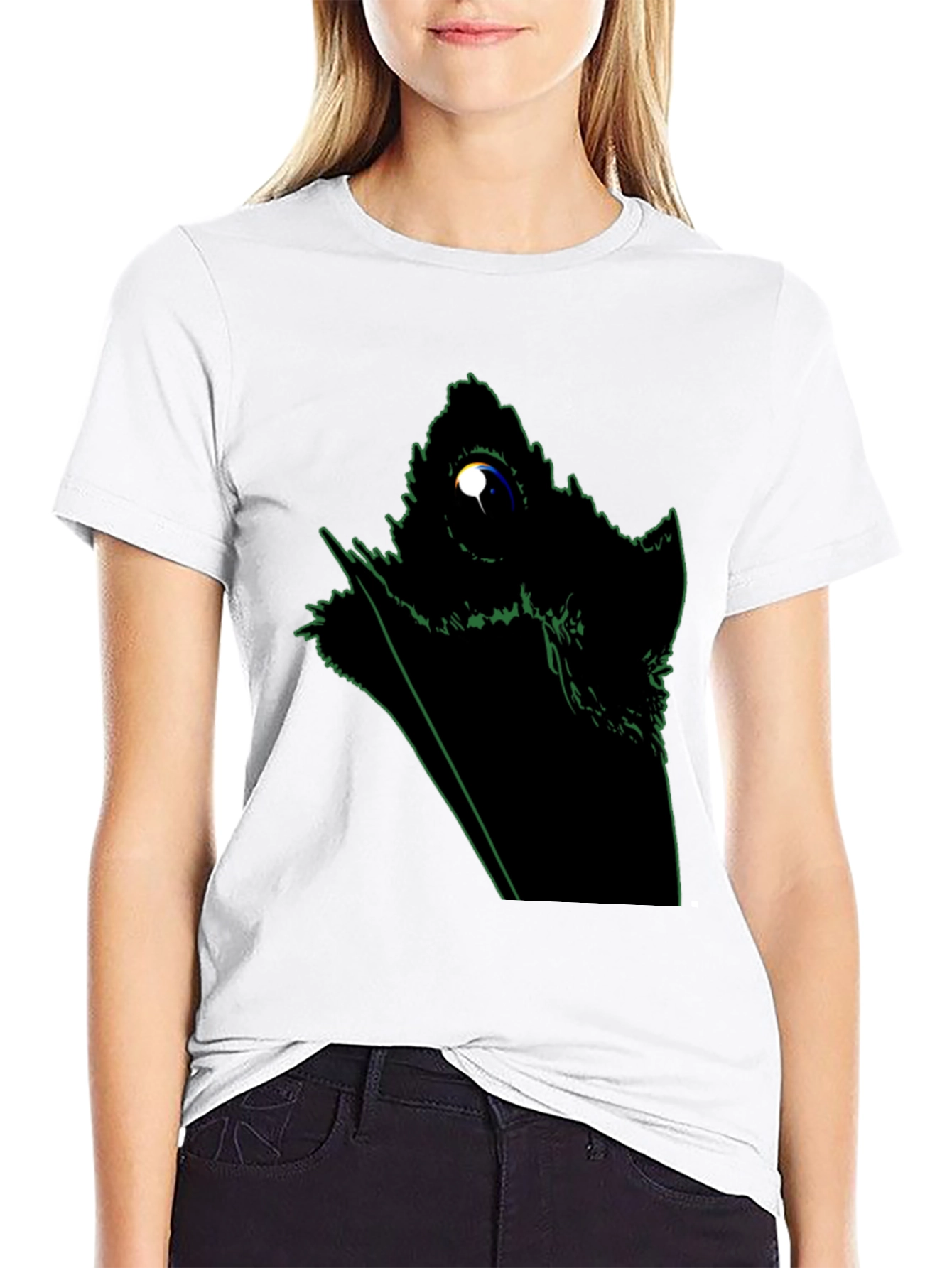 Abstract Raven Graphic Black T-Shirt