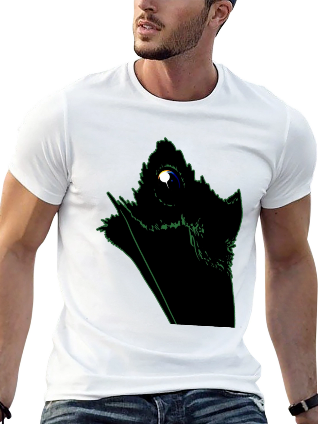 Abstract Raven Graphic Black T-Shirt