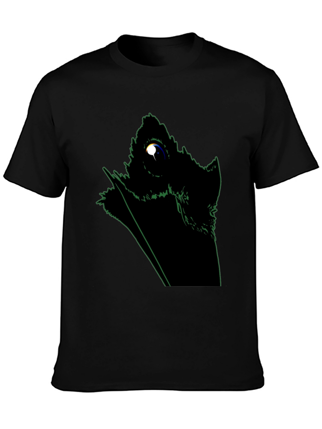 Abstract Raven Graphic Black T-Shirt