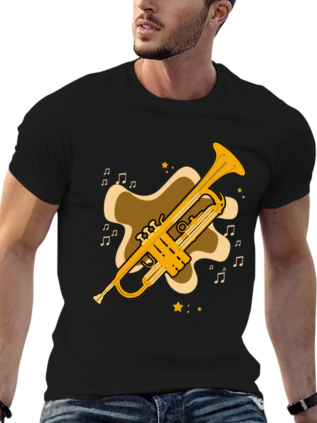 Trumpet Graphic T-Shirt - Musical Instrument Tee