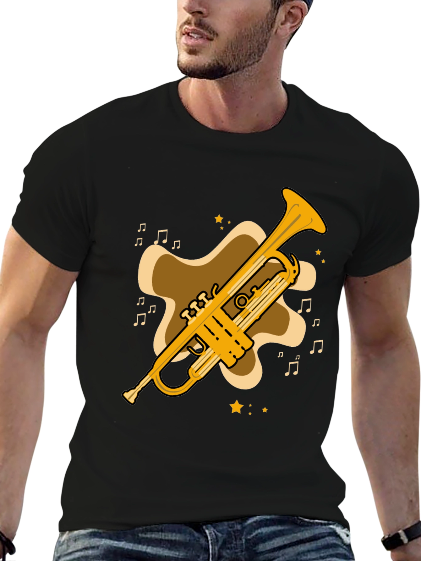 Trumpet Graphic T-Shirt - Musical Instrument Tee