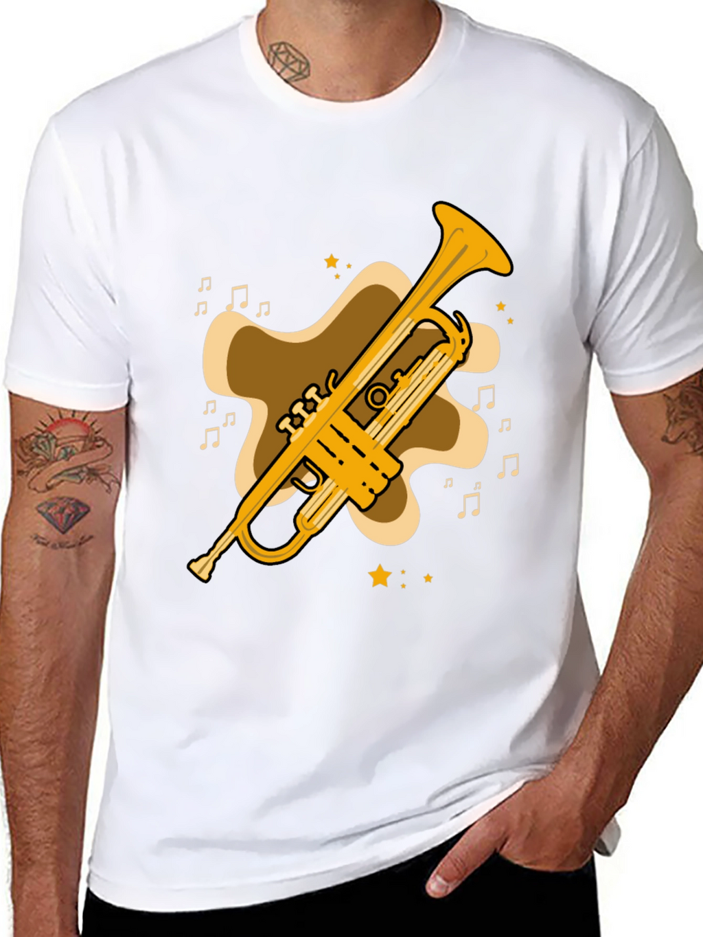 Trumpet Graphic T-Shirt - Musical Instrument Tee