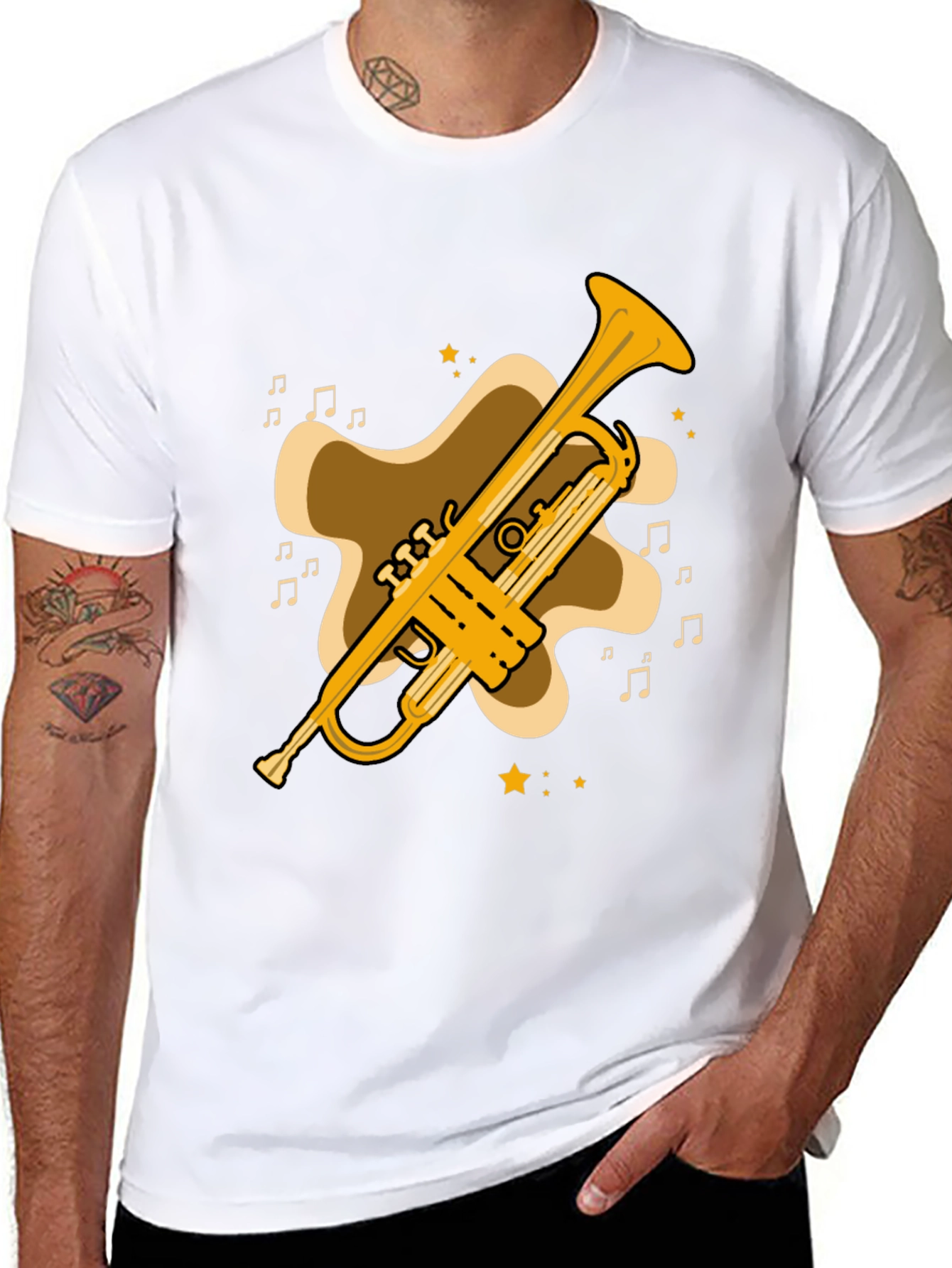 Trumpet Graphic T-Shirt - Musical Instrument Tee