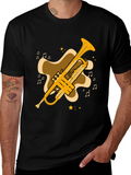 Trumpet Graphic T-Shirt - Musical Instrument Tee