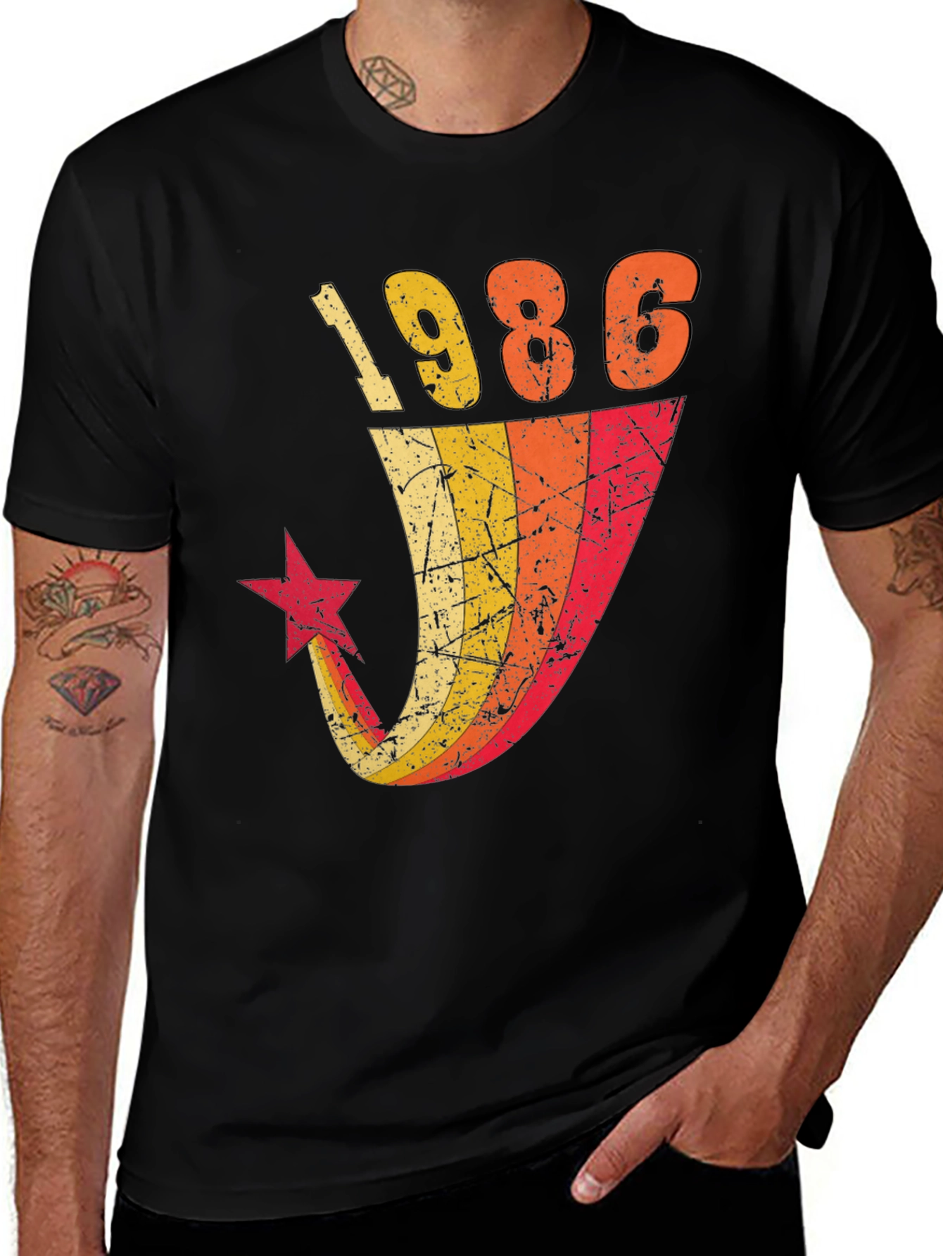 Retro 1986 Graphic Tee - Classic Birthday Gift Shirt