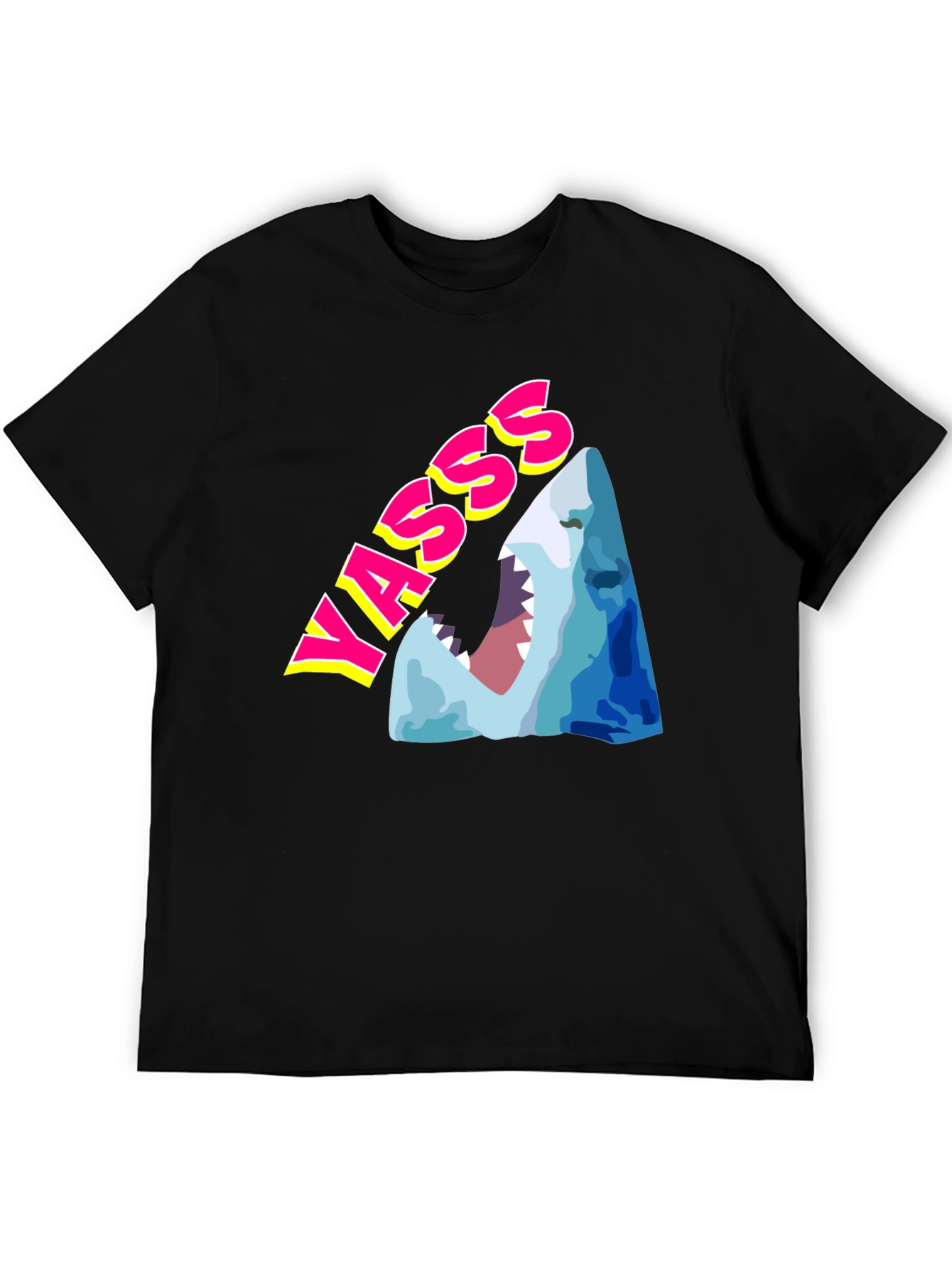 Yasss Shark Graphic Tee - Trendy & Fun