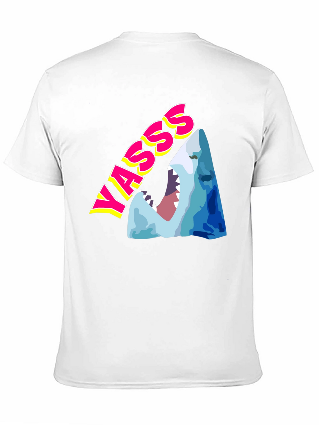 Yasss Shark Graphic Tee - Trendy & Fun