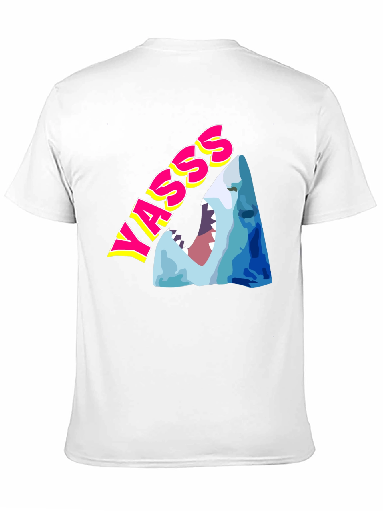 Yasss Shark Graphic Tee - Trendy & Fun
