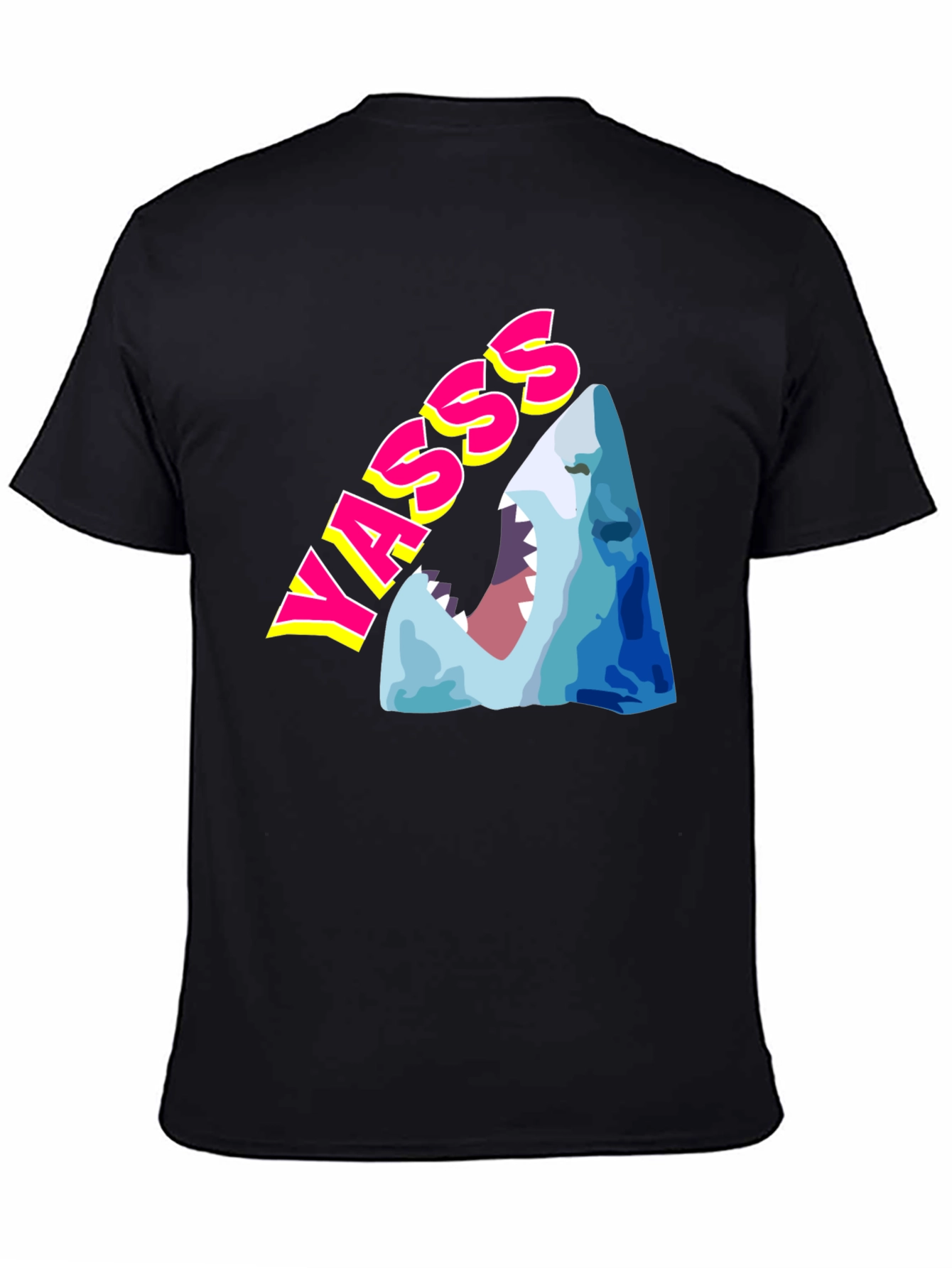 Yasss Shark Graphic Tee - Trendy & Fun