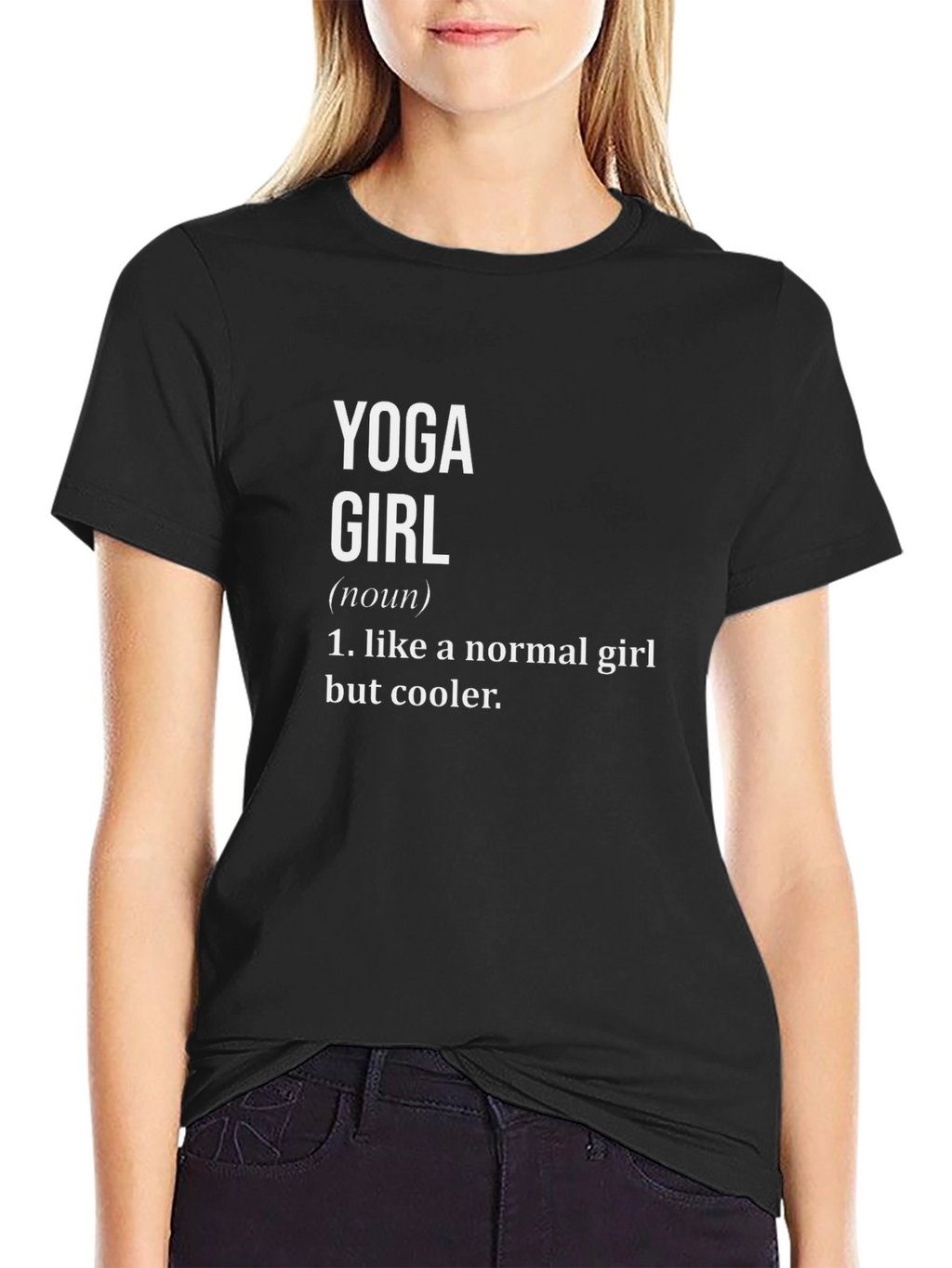 Yoga Girl Definition Black T-Shirt