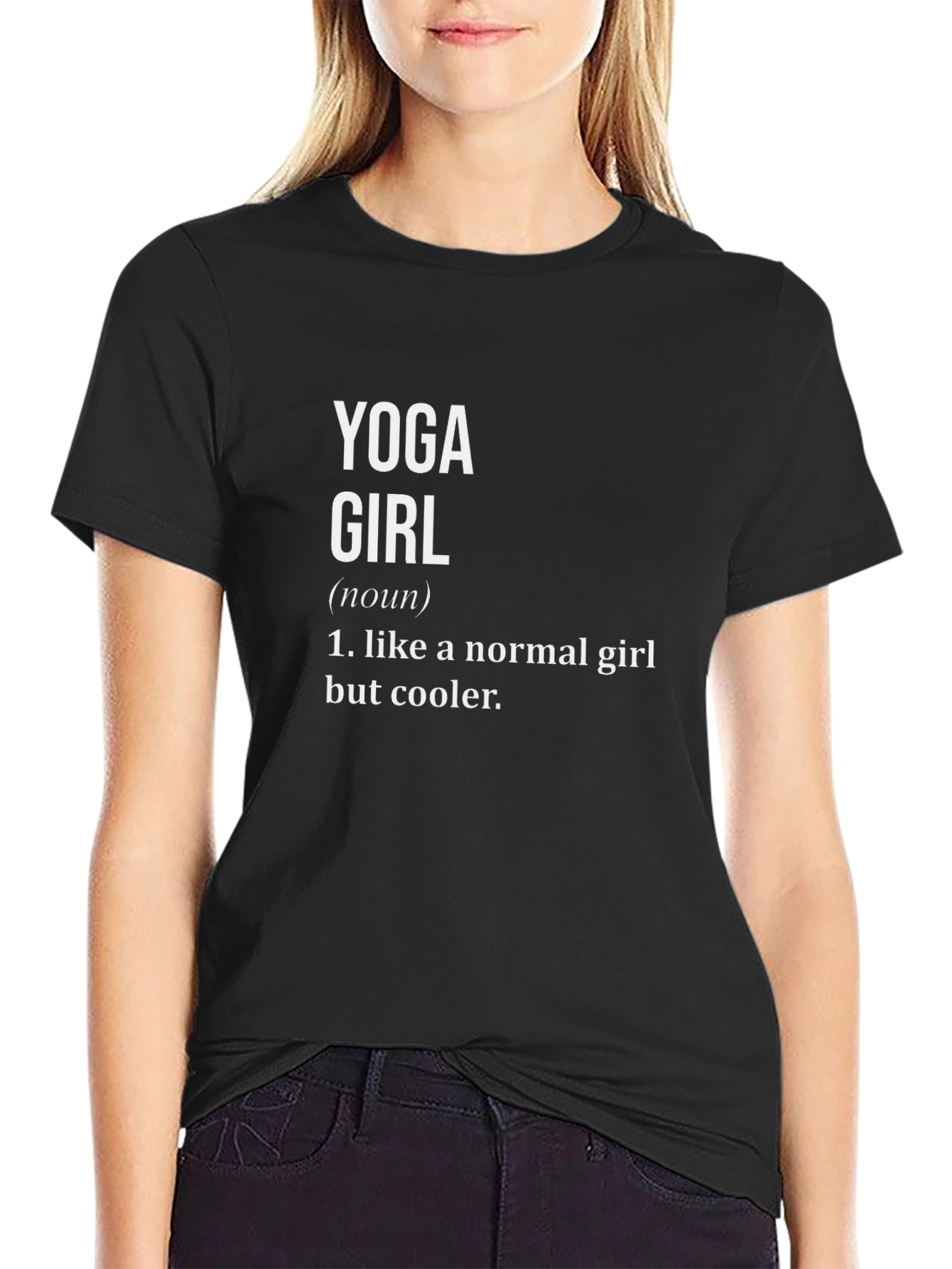 Yoga Girl Definition Black T-Shirt