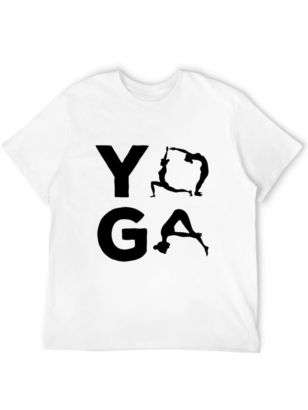 Yoga Graphic Print Mens Black T-Shirt