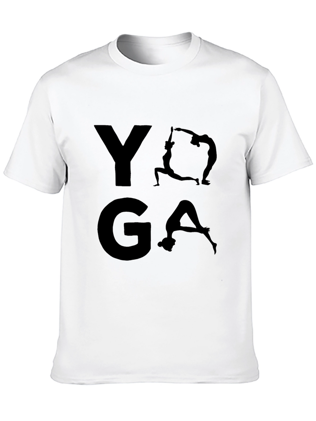 Yoga Graphic Print Mens Black T-Shirt