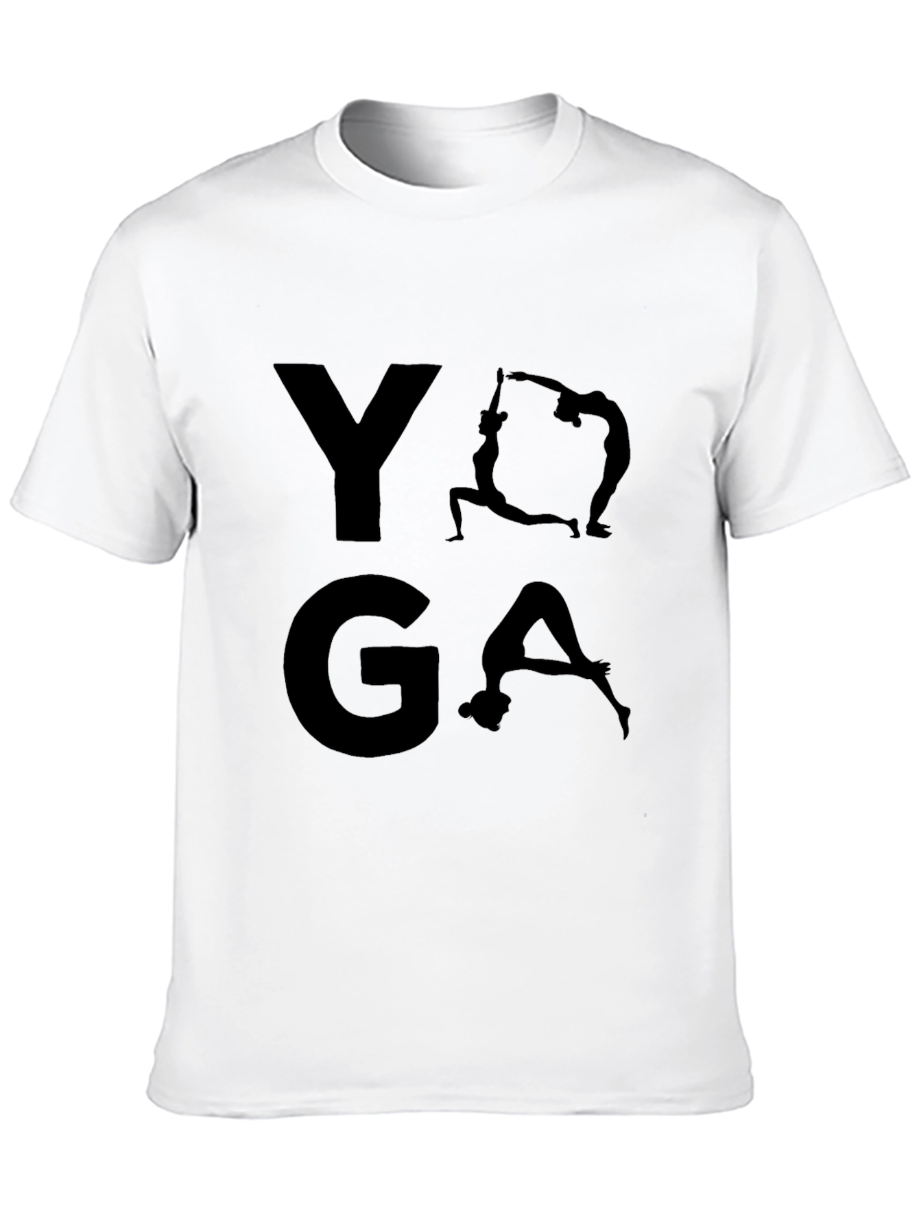 Yoga Graphic Print Mens Black T-Shirt