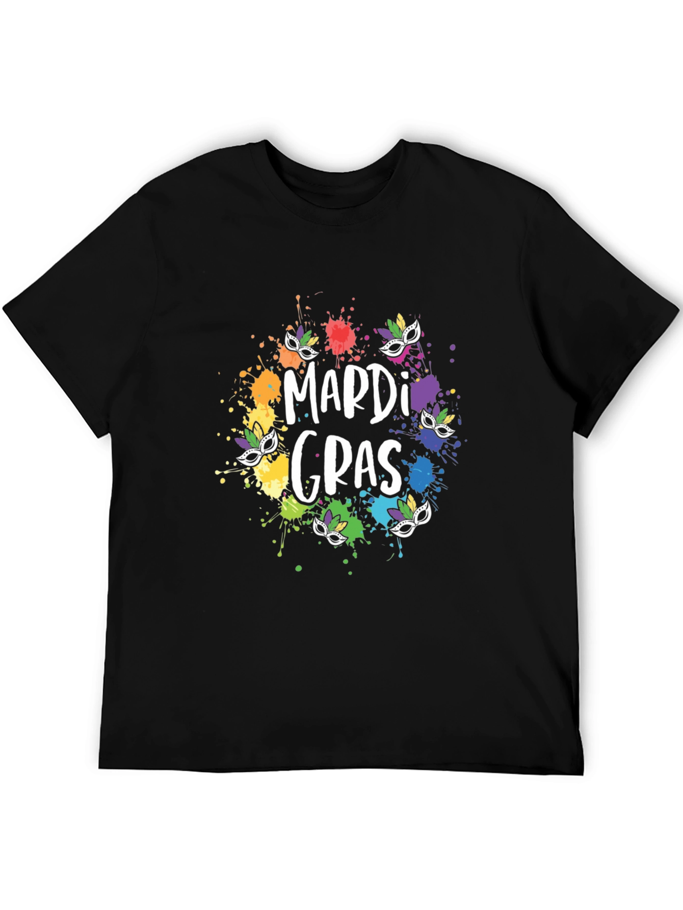 Mardi Gras Colorful Splatter Tee