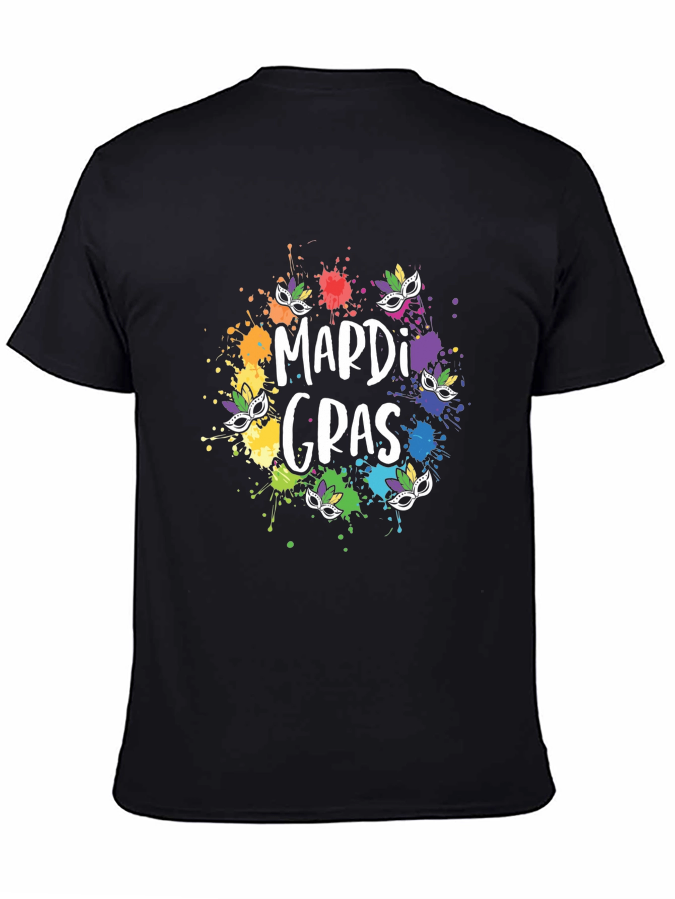 Mardi Gras Colorful Splatter Tee